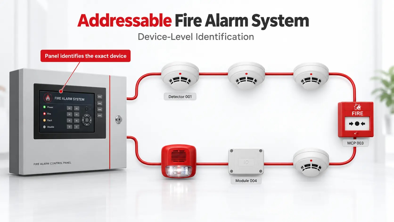 Addressable fire alarm system