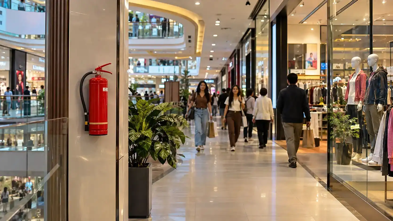 fire extinguisher in shopping malls