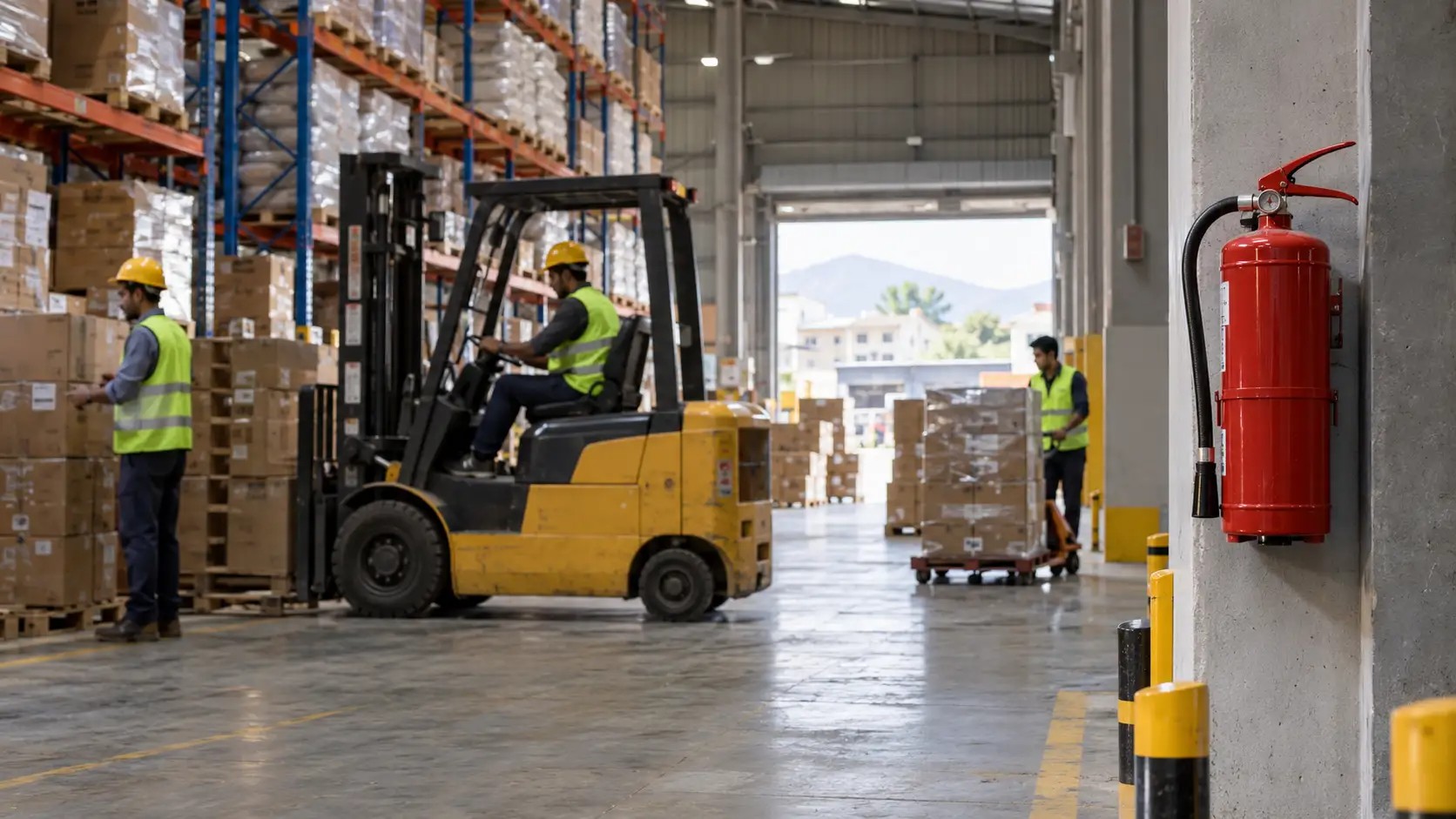 fire extinguisher in warehouses