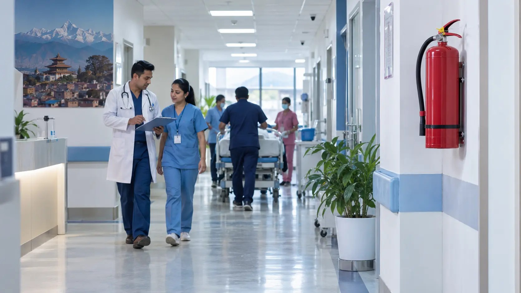 fire extinguuisher in hospital and health care facilities