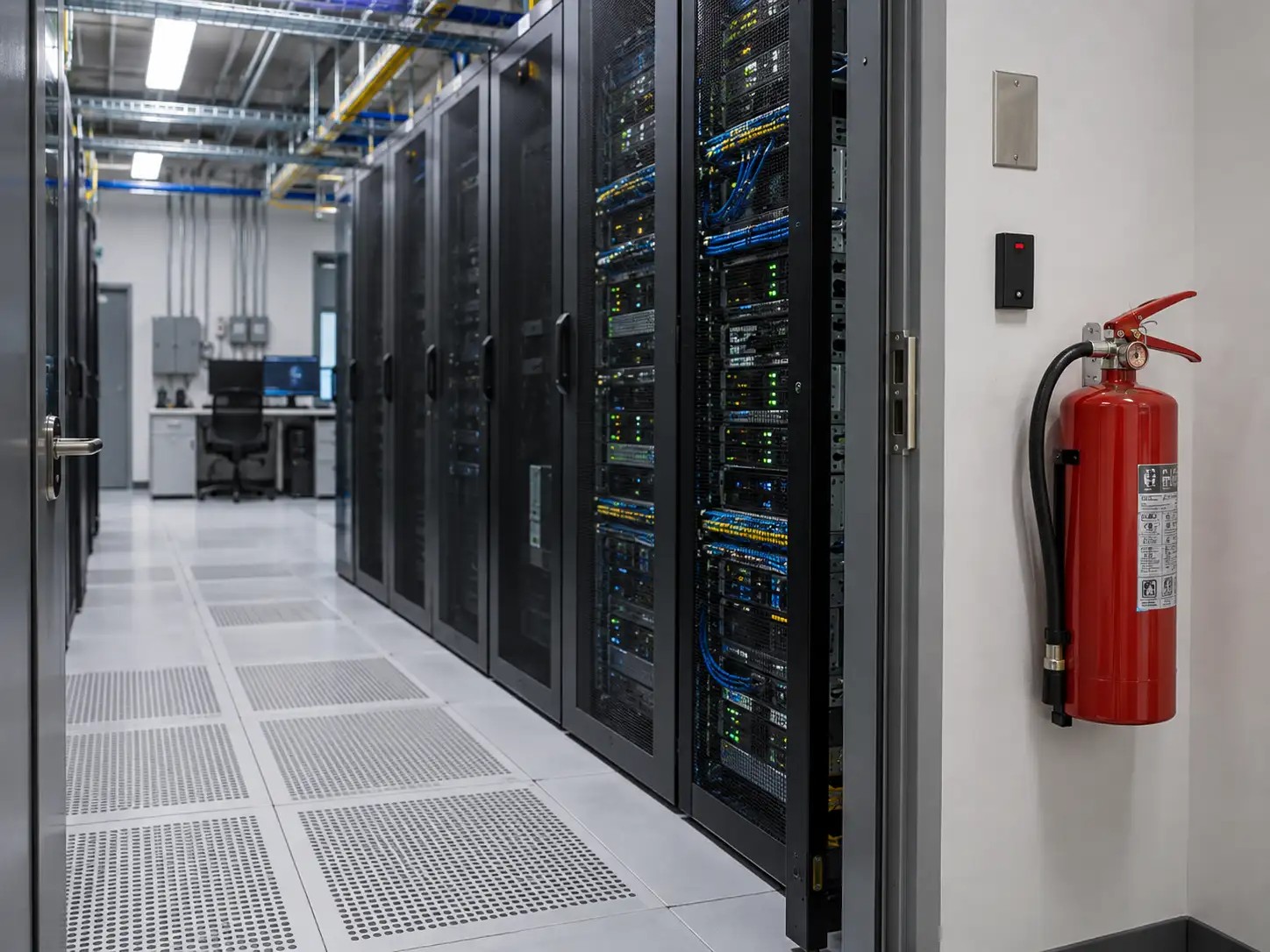 fire extinguisher in server room